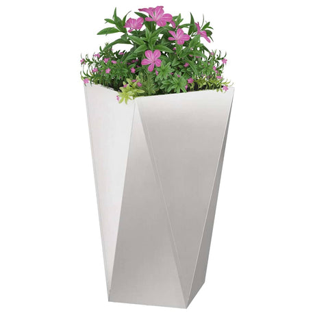 Vidaxl plantenbak 2 pcs zilver 40 x 40 x 75 cm roestvrij staal