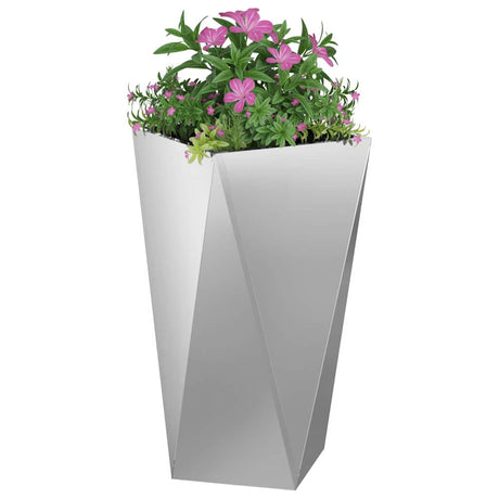 Vidaxl plantenbak 2 pcs zilver 40 x 40 x 75 cm gegalvaniseerd staal