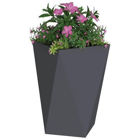 Vidaxl plantenbak 2 pcs antraciet 50 x 50 x 75 cm staal