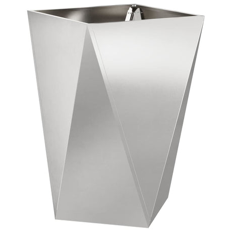 Vidaxl plantenbak zilver 50 x 50 x 75 cm roestvrij staal