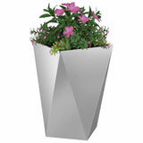 Vidaxl plantenbak zilver 50 x 50 x 75 cm gegalvaniseerd staal