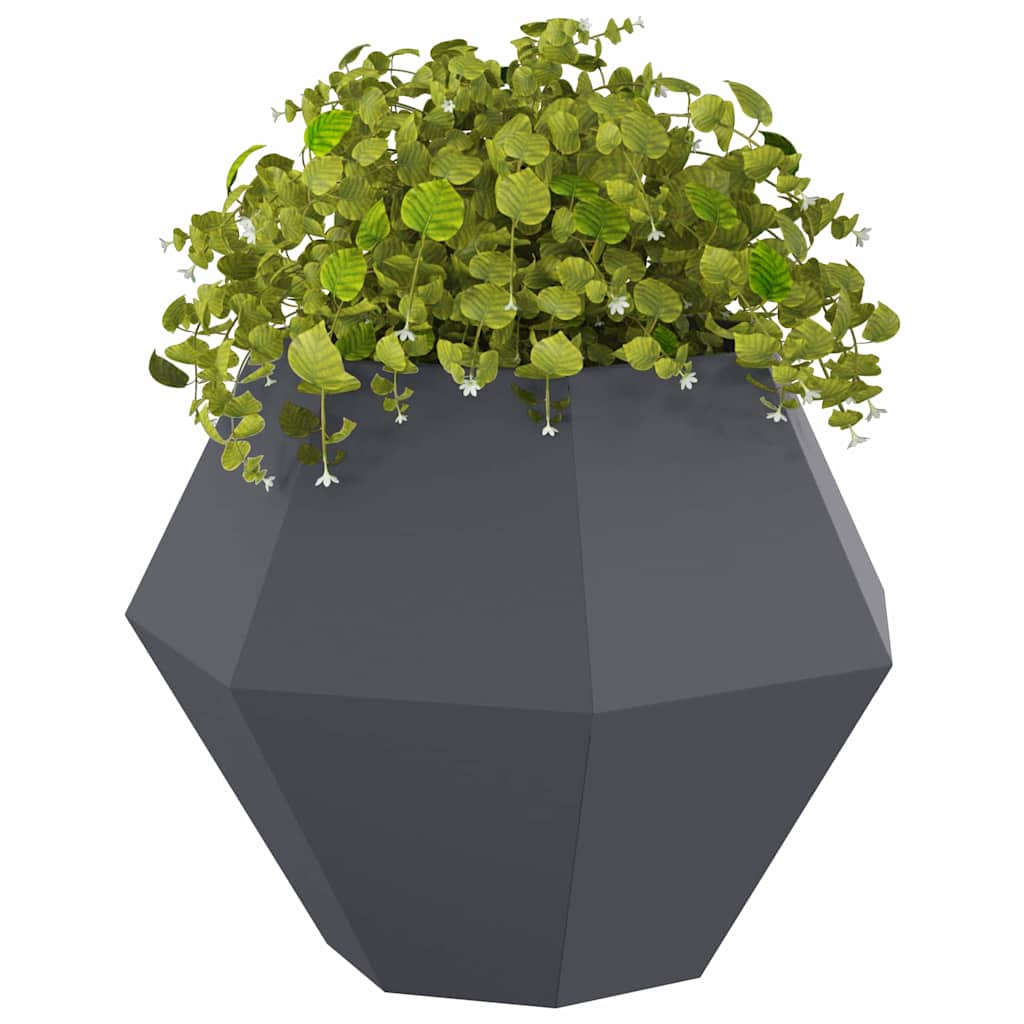 Vidaxl plantenbak antraciet 75 x 75 x 60 cm staal