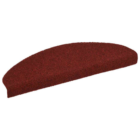 Vidaxl trapmatten zelfklevend 20 stuks 65x21x4 cm bordeaux rood halfrond groot