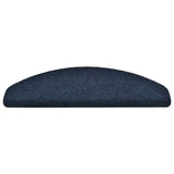 Vidaxl trapmatten zelfklevend 20 stuks 65x21x4 cm marineblauw halfrond groot