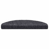 Vidaxl trapmatten zelfklevend 30 stuks 65x21x4 cm donkergrijs halfrond groot