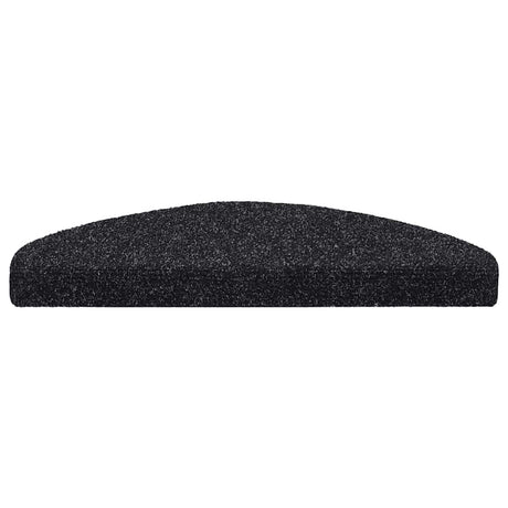 Vidaxl trapmatten zelfklevend 30 stuks 65x21x4 cm zwart halfrond groot