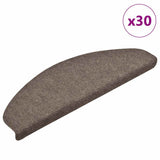 Vidaxl trapmatten zelfklevend 30 stuks 65x21x4 cm beige halfrond groot