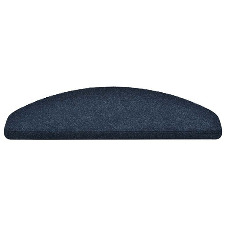 Vidaxl trapmatten zelfklevend 30 stuks 65x21x4 cm marineblauw halfrond groot