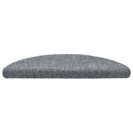 Vidaxl trapmatten zelfklevend 20 stuks 56x17x3 cm lichtgrijs halfrond