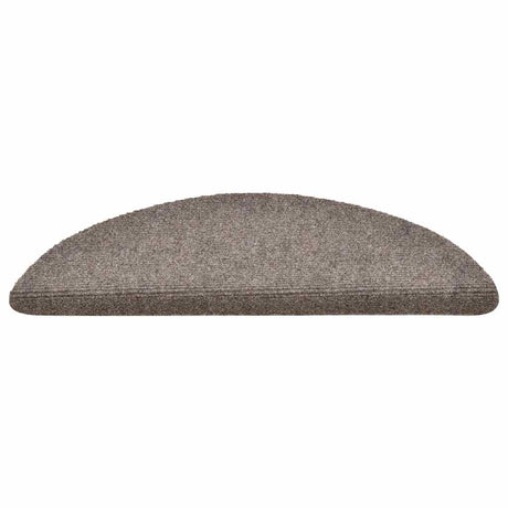 Vidaxl trapmatten zelfklevend 30 stuks 56x17x3 cm beige halfrond