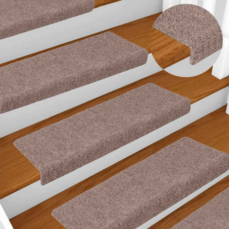 Vidaxl trapmatten zelfklevend 30 stuks 65x21x4 cm crème met rechthoekige rand