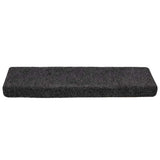 Vidaxl trapmatten zelfklevend 20 stuks 65x21x4 cm grijs rechthoekige rand