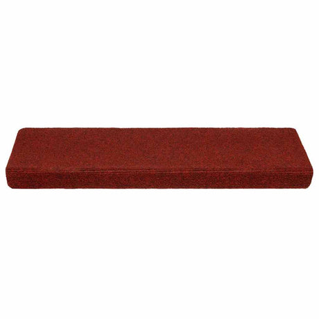 Vidaxl trapmatten zelfklevend 20 stuks 65x21x4 cm bordeaux rood rechthoekige rand