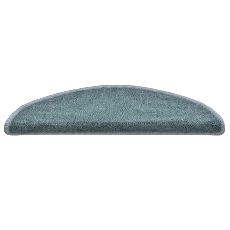 Vidaxl trapmatten 30 st 56x17x3 cm zeeblauw halfrond
