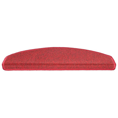 Vidaxl trapmatten 30 st 65x24x4 cm röd halfrond groot