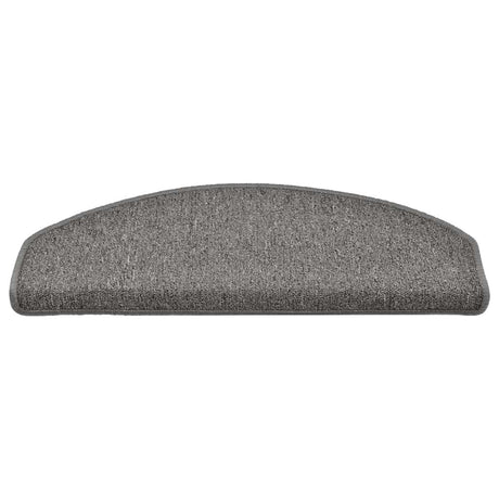 Vidaxl trapmatten 30 st 65x24x4 cm donkergrijs halfrond groot