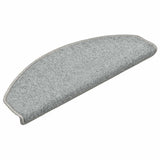 Vidaxl trapmatten 30 st 65x24x4 cm lichtgrijs halfrond groot