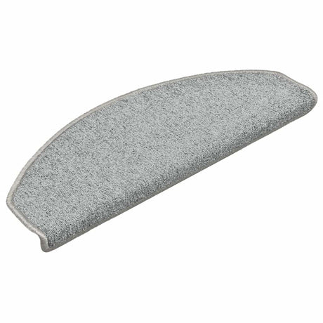 Vidaxl trapmatten 30 st 65x24x4 cm lichtgrijs halfrond groot
