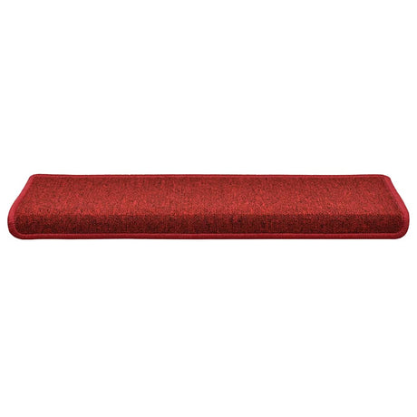 Vidaxl trapmatten 30 st 65x21x4 cm röd rechthoekige rand