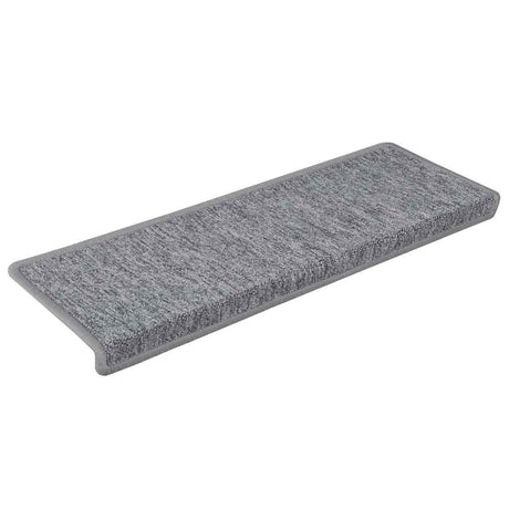 Vidaxl trapmatten 30 st 65x21x4 cm lichtgrijs met rechthoekige rand