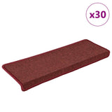 Vidaxl trapmatten 30 st 65x21x4 cm bordeaux rechthoekige rand