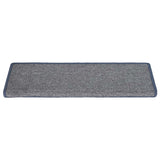 Vidaxl trapmatten 30 st 65x21x4 cm lichtgrijs en blauw met rechthoekige rand