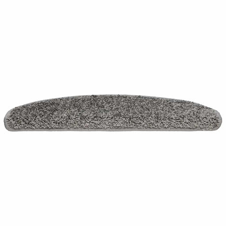 Vidaxl trapmatten 30 st 65x21x4 cm grijs halfrond groot