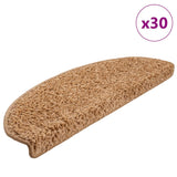 Vidaxl trapmatten 30 st 65x21x4 cm beige halfrond groot