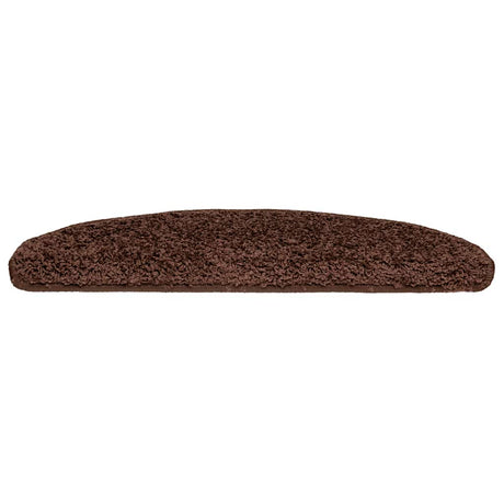 Vidaxl trapmatten 30 st 65x21x4 cm bruin halfrond groot