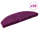 Vidaxl trapmatten 30 st 65x21x4 cm violet halfrond groot