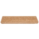Vidaxl trapmatten 30 st 65x21x4 cm beige rechthoekige rand
