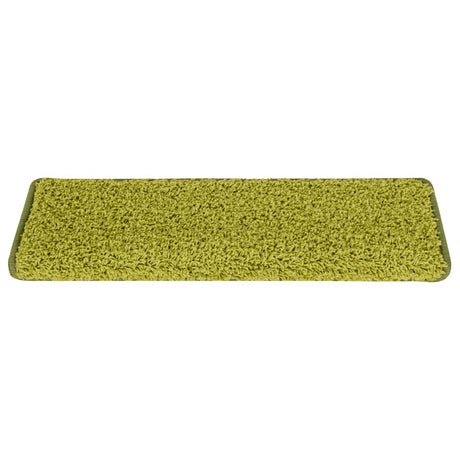 Vidaxl trapmatten 30 st 65x21x4 cm groen rechthoekige rand