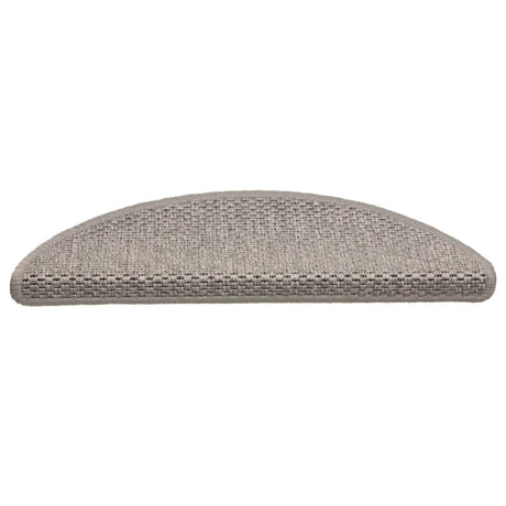 Vidaxl trapmatten zelfklevend 30 st sisal-look 56x17x3cm zilverkleurig