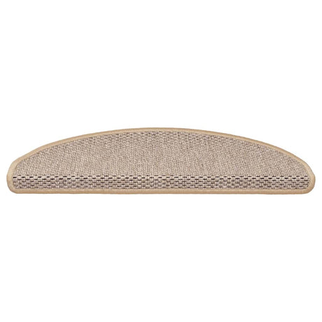 Vidaxl trapmatten sisal-look zelfklevend 30 st 65x21x4 cm lichtbeige
