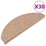 Vidaxl trapmatten zelfklevend 30 st 65x22,5x3,5 cm beige