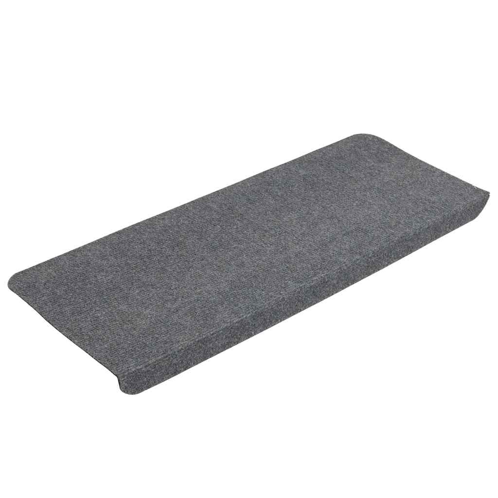 Vidaxl trapmatten zelfklevend 30 st 65x24,5x3,5 cm grijs