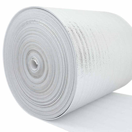 Vidaxl radiatorfolie zilver 25 x 1 m polyetheen