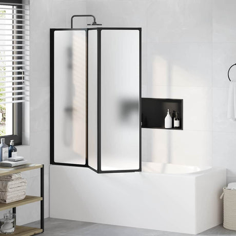 Vidaxl douchescherm zwart 132 x 2 x 140 cm aluminium