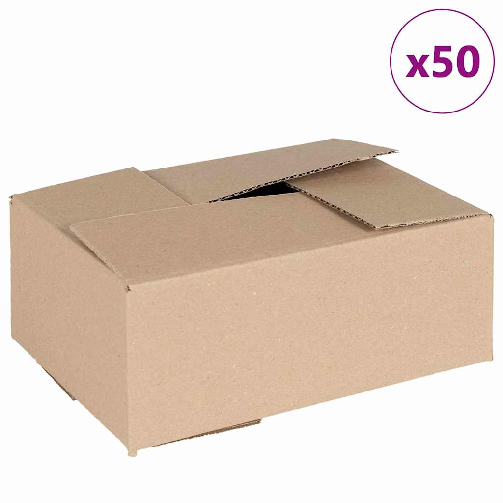 Vidaxl vouwdoos met opslag 50 pcs naturel 25 x 17,5 x 10 cm karton