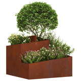 Vidaxl tuin bloempot bruin 60 x 60 x 50 cm cortenstaal