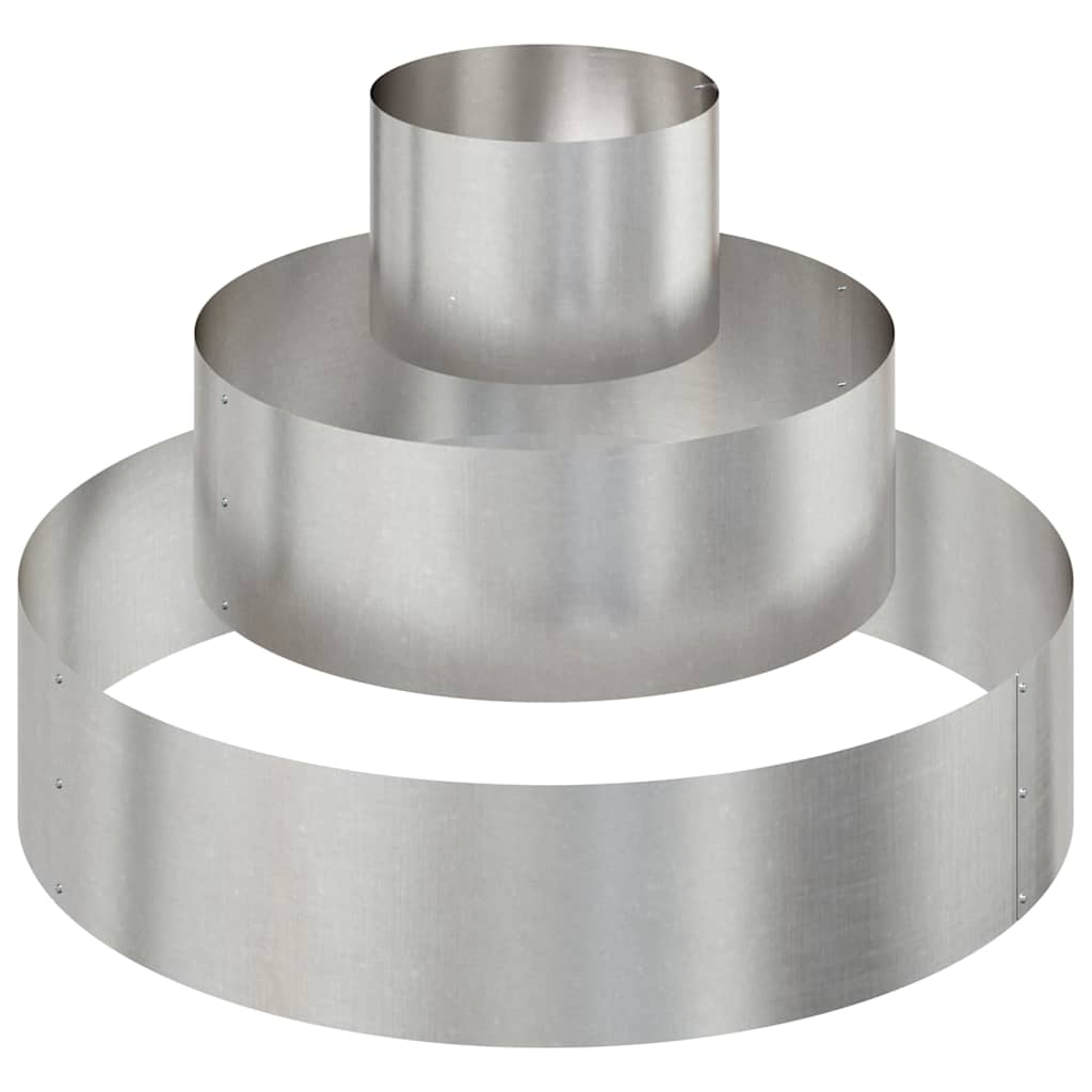Vidaxl tuin bloempot zilver 90 x 90 x 20 cm roestvrij staal