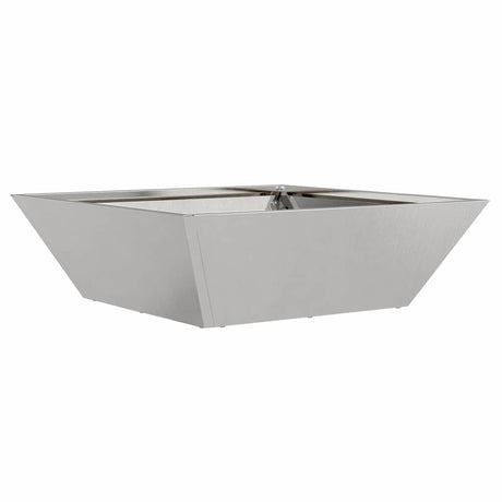 Vidaxl tuin bloempot zilver 50 x 50 x 15 cm roestvrij staal