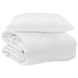 Vidaxl het duvet voor elk seizoen met kussen 2 pcs wit microvezel