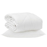 Vidaxl het duvet voor elk seizoen met kussen 2 pcs wit microvezel