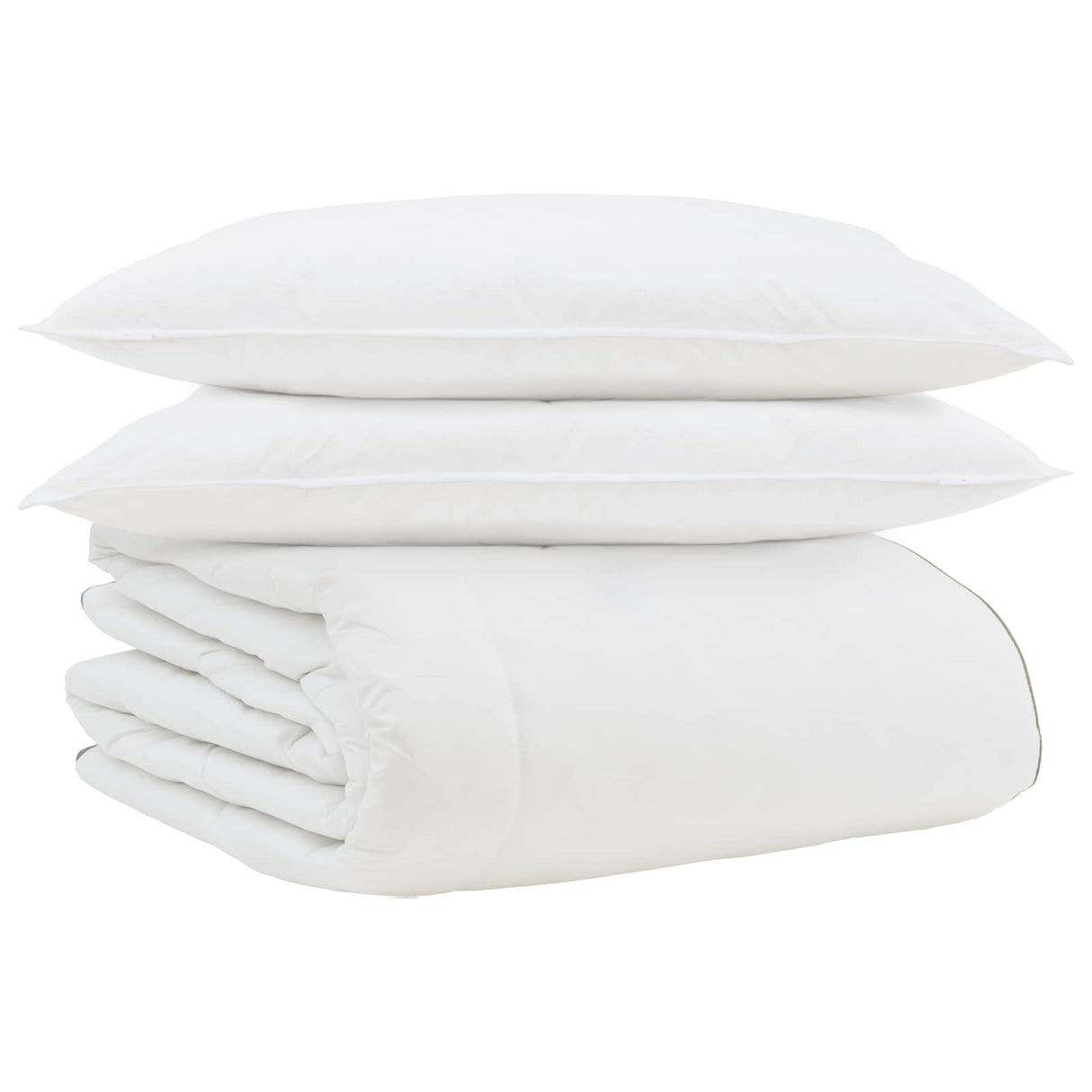 Vidaxl winter dekbed met kussen 3 pcs wit donsveertjes