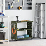 Vidaxl gereedschapswagen olijf groen 75 x 35 x 73 cm koudgewalst staal