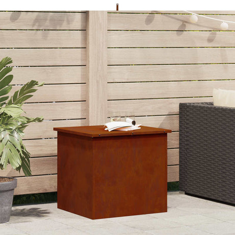 Vidaxl buitenopslagdoos roestig 55 x 50,5 x 50 cm staal