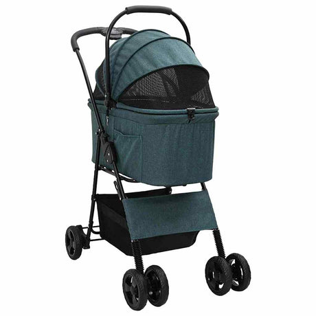 Vidaxl opvouwbare huisdierenwagen groen 81 x 47 x 99 cm polyester