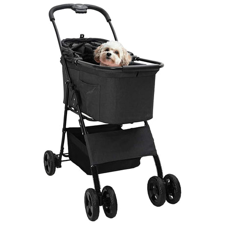 Vidaxl opvouwbare huisdierenwagen zwart 81 x 47 x 99 cm polyester