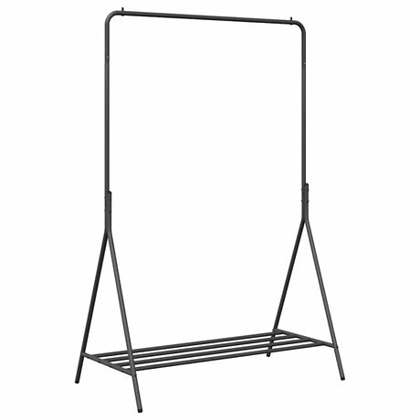 Vidaxl kledingrek met opslag zwart 100 x 56 x 154 cm staal